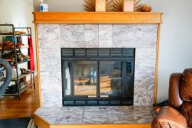 Upper Unit Marble Tile Fireplace